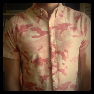 Zara Slim Fit Short Sleeve Button Down